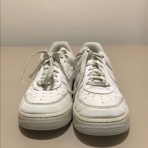 Nike White Retro Sneakers with Perforated Design